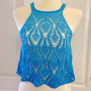 Tank top for women crochet handmade size S-M New